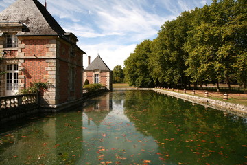 Le château de Courances dans l'Essonne, France.