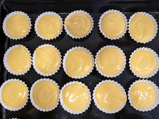 Homemade muffins cooked during the confirmation of the covid-19 virus