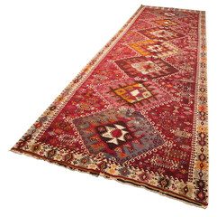 Old and modern Persian Colourful Arabesque and handmade carpet, rug gelim, and Gabbeh with the...