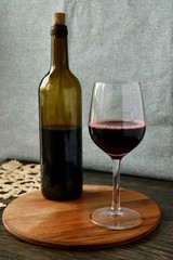 red wine and bottle