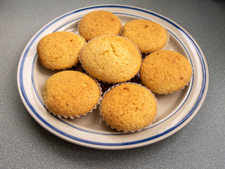 Homemade muffins cooked during the confirmation of the covid-19 virus