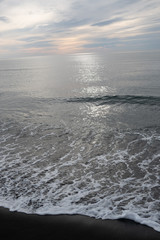 Black sand beach. Therapeutic resort in Georgia. The village of Ureki. Magnesized sand has healing properties.
