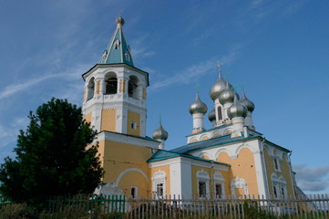 Church of the Resurrection of Christ in the village of Matigory of the Archangel diocese. Russia