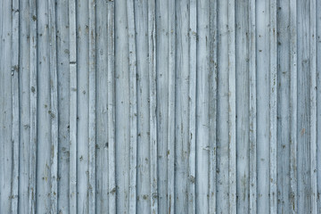 Obraz premium background of gray painted wooden boards. wooden fence with narrow slats. embossed background of wooden boards gray blue texture.