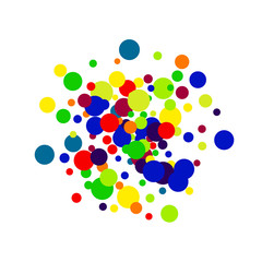 Abstract colorful circles background vector white background