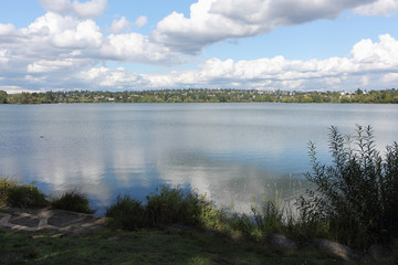 Lake  Green in the City Park  Seattle, Washington, USA