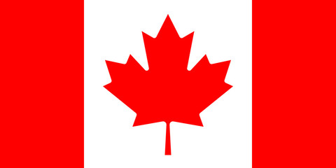 Fototapeta na wymiar legendary mapple leaf on flag of Canada