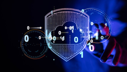 Photo of Out of Focus IT Technician Turning on Data Server..