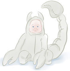 Child with costume laughing