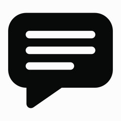 Message icon isolated minimal single flat linear icon for application and info-graphic. Commercial line vector icon for websites and mobile minimalistic flat design.