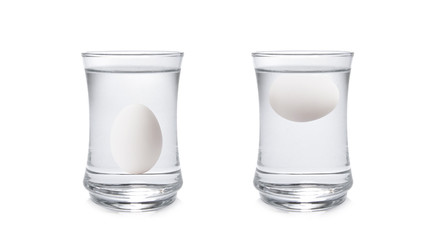 Lifehack: Put the egg in the water. If it sinks to the bottom, it is fresh; if it floats, it's too old or rotten. 