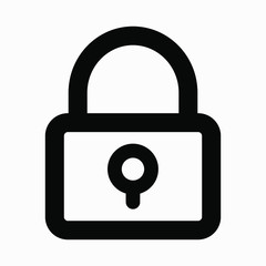 Lock icon, Lock icon vector, Lock icon illustration.