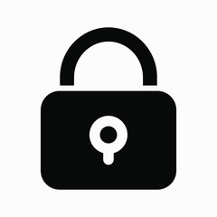 Dark lock icon. Vector icon.