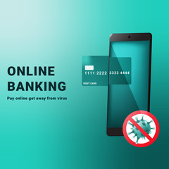 Online banking concept.