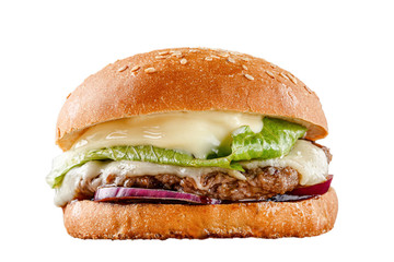 21 burger on a black background for the menu. Black and white burgers with meat, chicken cutlet,...