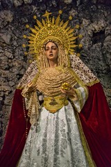 Virgen de Lourdes en parroquia San Antonio en Cadiz