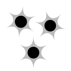 Bullet holes vector icon
