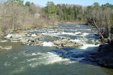 Hyde Park waterfall in Vermont