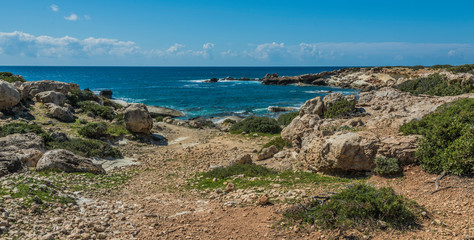 Coastal Landscape, Sea Caves, Cyprus