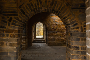 Inside the watchtower of the Great Wall of China