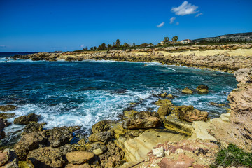 Coastal Landscape, Sea Caves, Cyprus