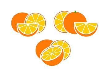 Orange logo. Isolated orange on white background