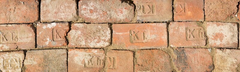 Old red bricks high resolution image