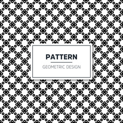 Fototapeta premium Seamless geometric black and white pattern