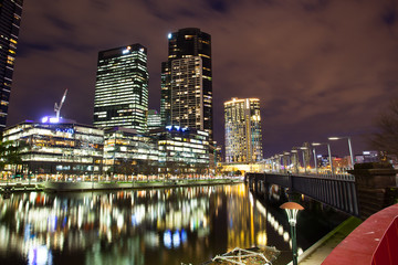 Queens Bridge View of CBD from Flinders Walk