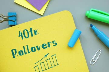 Word writing text 401k Rollovers.