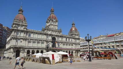 Naklejka premium A Coruna is a city on the North of Spain