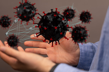 virus. Novel, people  Concept  quarantine.