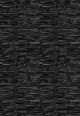 Black color brick wall seamless texture background