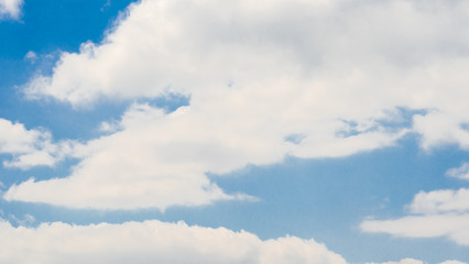 Close-up beautiful blue sky with clouds background.