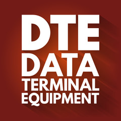 DTE - Data Terminal Equipment acronym, technology concept background