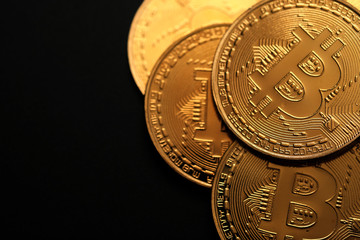 Double exposure rows of coins with financial graph and column diagram, Finance and investment concept