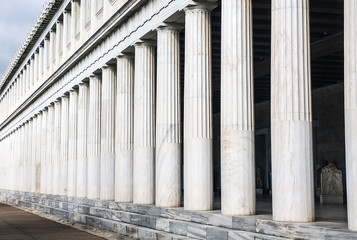 Columns of the ancient Greek temple