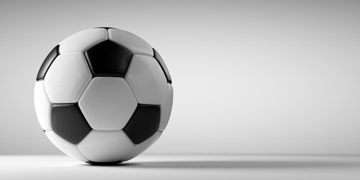 Soccer ball, football. Banner composition.