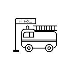 Firetruck Icon vector illustration photo