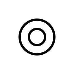 Record Button User Interface Outline Icon Logo Vector Illustration
