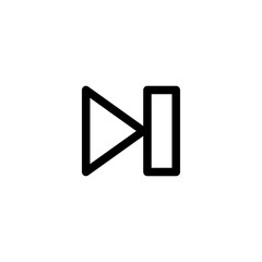 Skip Button User Interface Outline Icon Logo Vector Illustration
