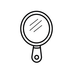 hand mirror icon- vector illustration