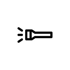 Flashlight User Interface Outline Icon Logo Vector Illustration
