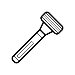 Razor silhouette icon. Hair removal method. Razor shaving.