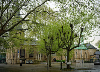 Essener Domkirche, Bischofskirche, erbaut um das Jahr 1000 n. Chr. an der Kettwiger Str. , Foto vom...