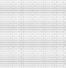 White colored brick wall seamless texture background