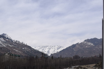 snow covered mountains