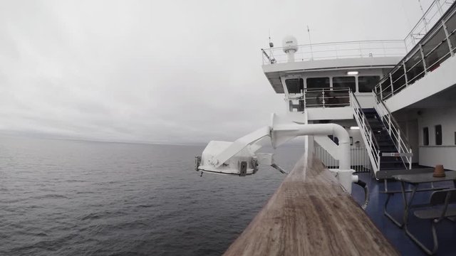 A video of a ferry travelling across the water