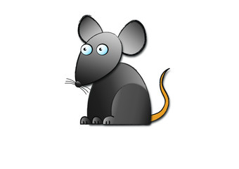 Grey mouse - obrazy, fototapety, plakaty