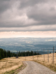Fototapeta premium Giant Mountains. View to flatland.